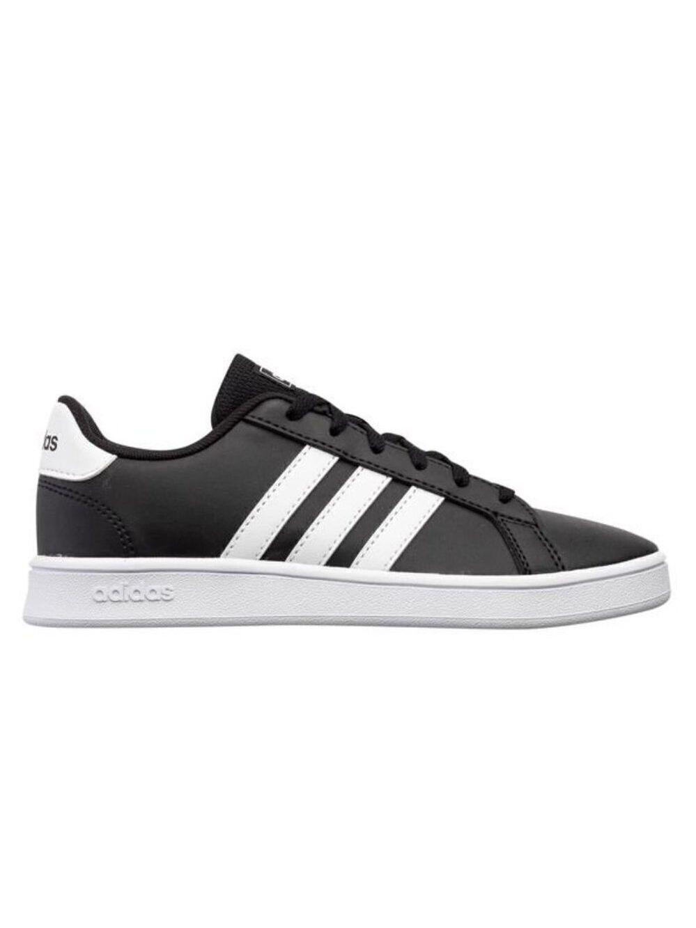 Adidas men's black "grand court" sneaker BNWOT missized sz 12/11 stripe white